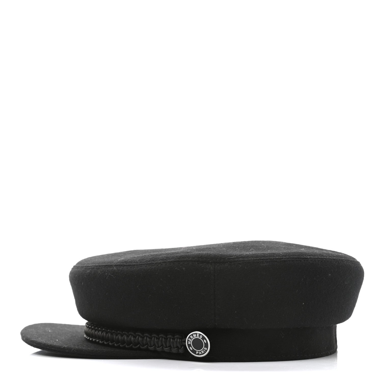 Hermes Cashmere Swift Womens Deauville Cap 58 Black 4 of 9