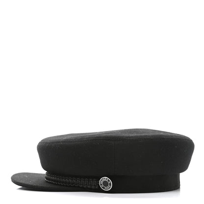 Hermes Cashmere Swift Womens Deauville Cap 58 Black 4 of 9