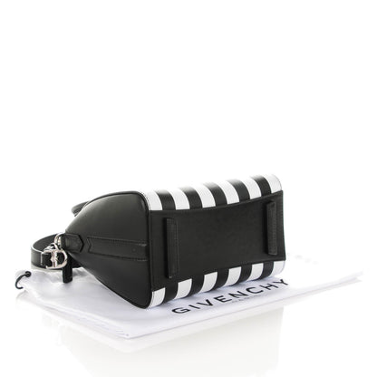 Givenchy Calfskin Striped Mini Antigona Black White 4 of 8