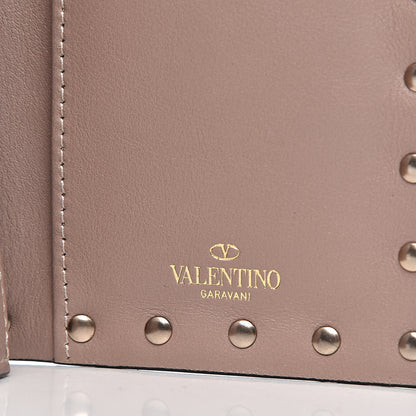 Valentino Garavani Calfskin Rockstud Wristlet Wallet Poudre 6 of 9