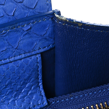 Celine Snakeskin Micro  Luggage Blue 11 of 12