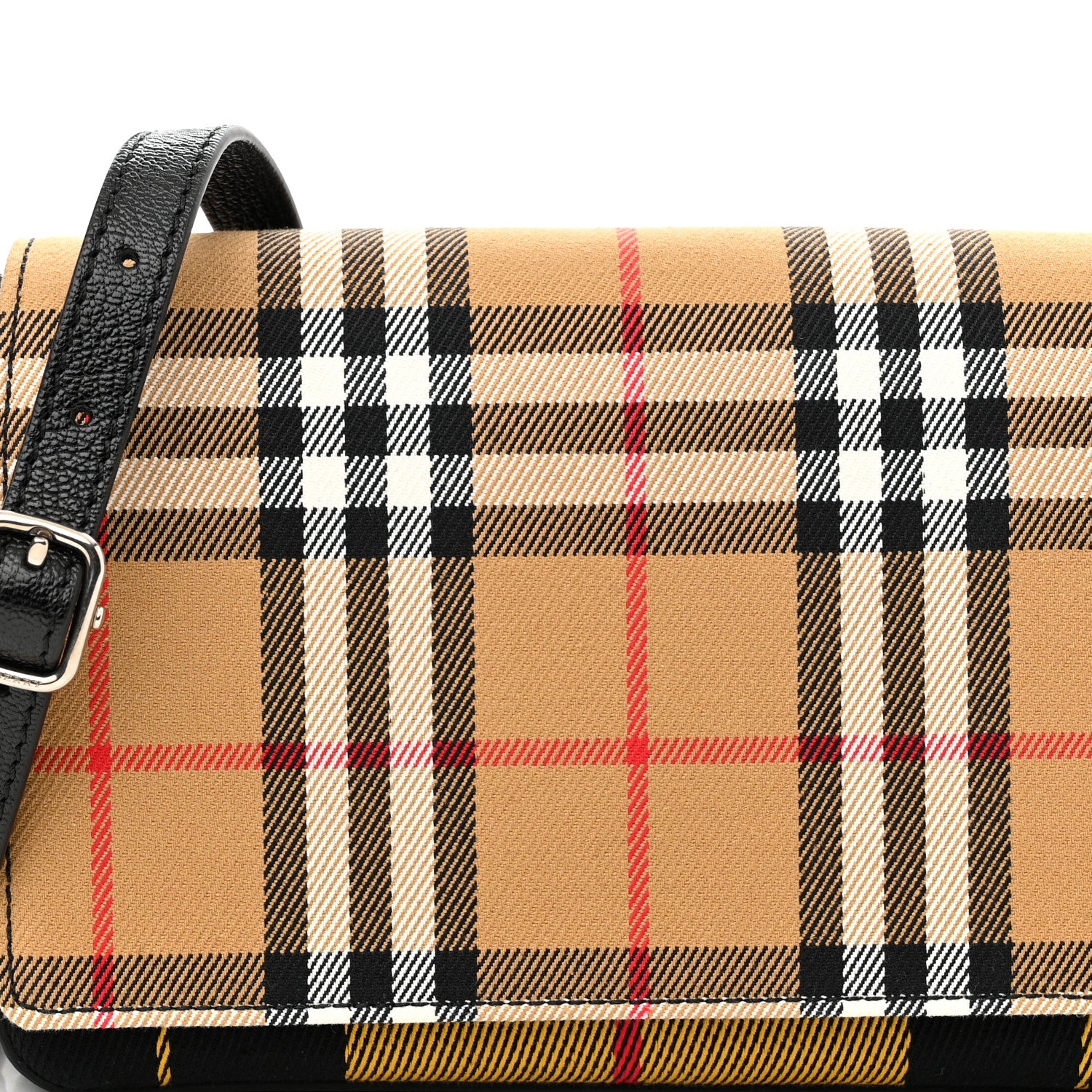 Burberry House Check Tartan Mix Hampshire Crossbody Antique Yellow Black 7 of 9