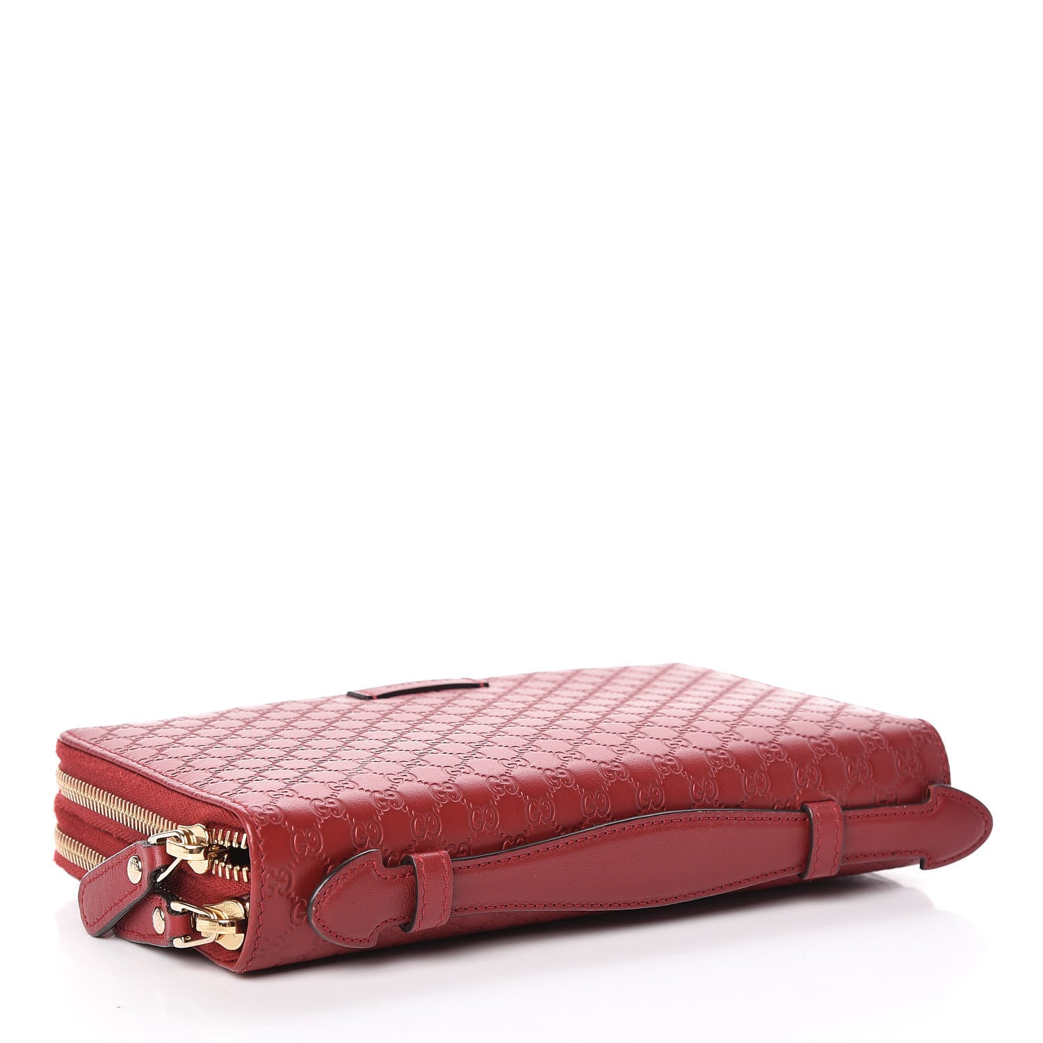 Gucci Microguccissima Zip Around Top Handle Travel Wallet Red 4 of 9