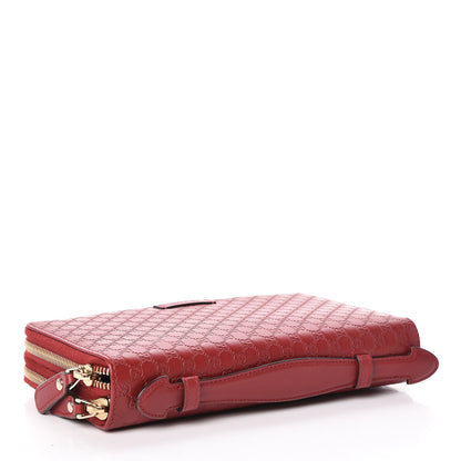 Gucci Microguccissima Zip Around Top Handle Travel Wallet Red 4 of 9