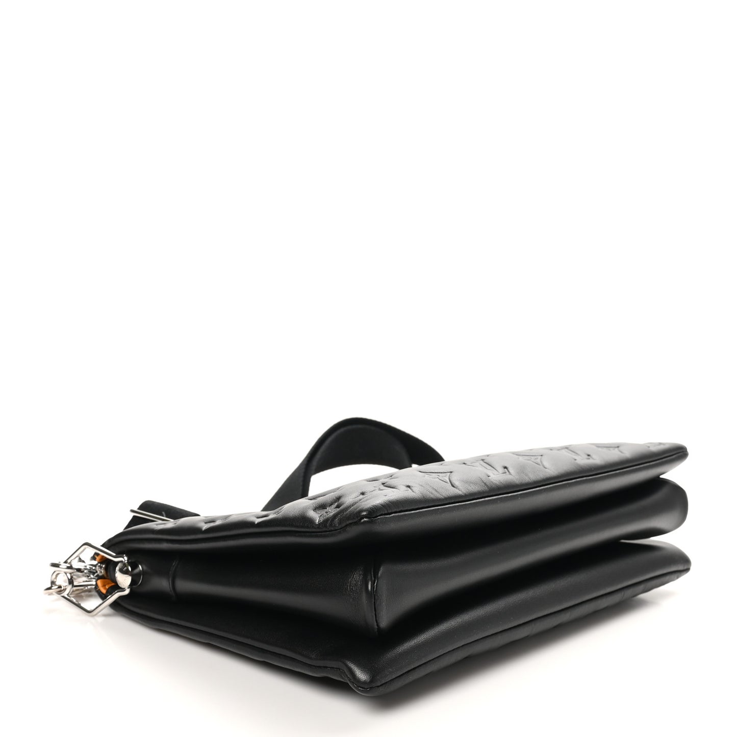 Lambskin Embossed Monogram Coussin MM Black