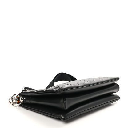 Louis Vuitton Lambskin Embossed Monogram Coussin MM Black 4 of 9