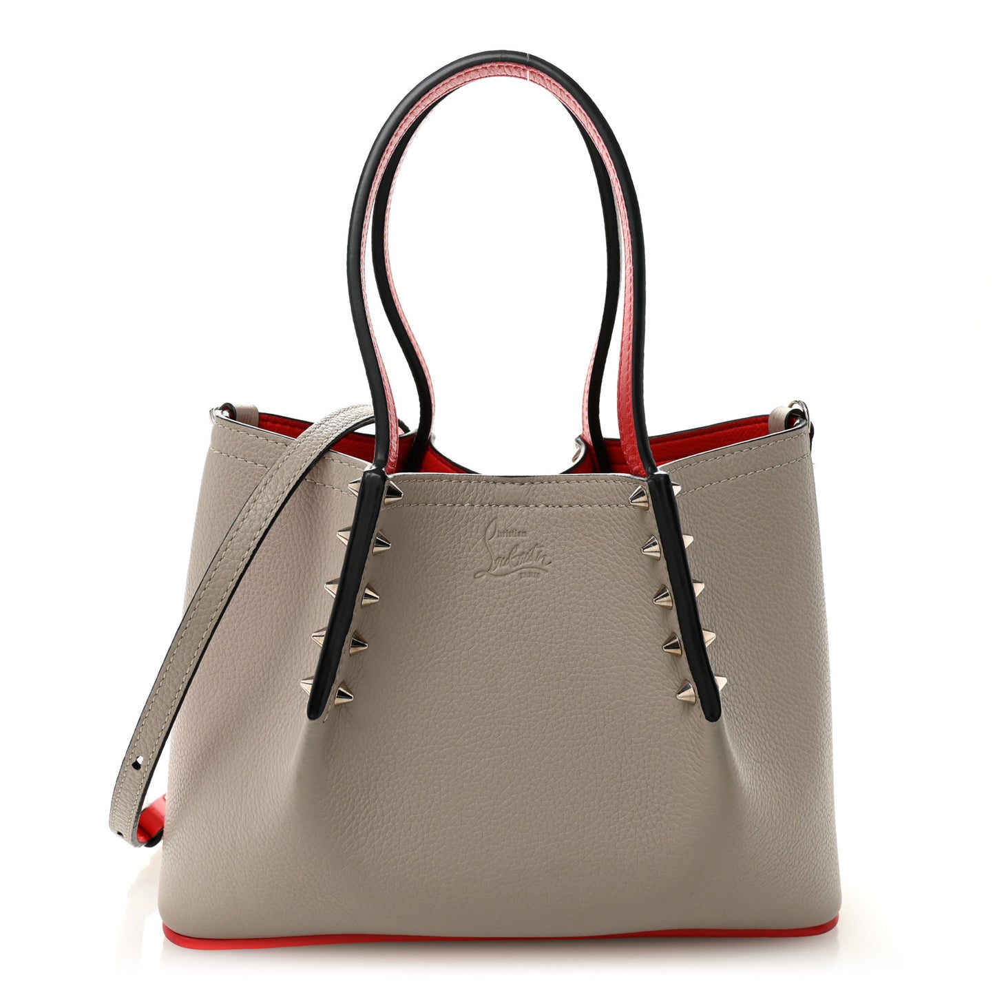 Calfskin Empire Spiked Mini Cabarock Shopper Tote Sasso