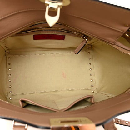 Valentino Garavani Vitello Small Rockstud Double Handle Tote Alpaca 5 of 10