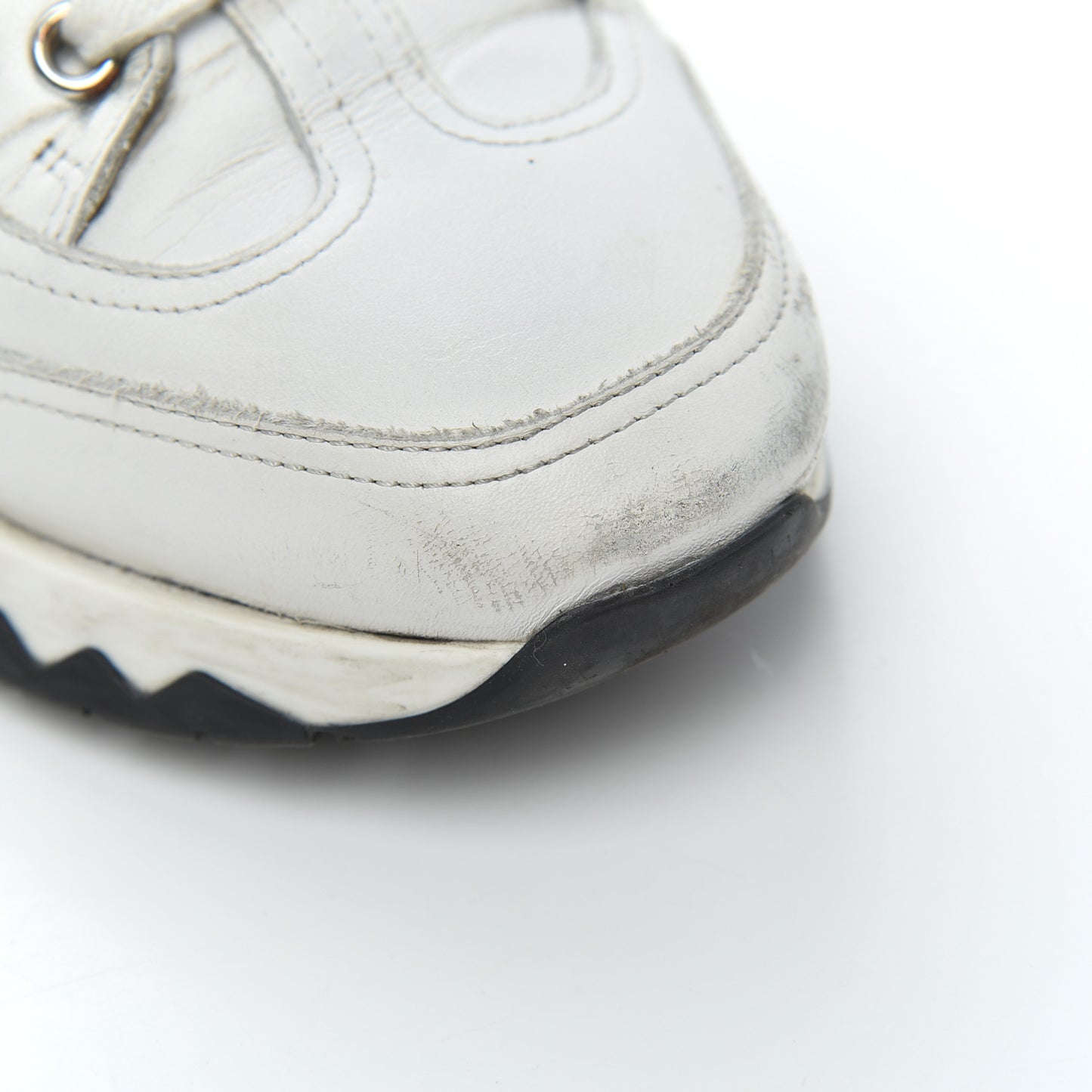 Calfskin Womens Trail Sneakers 39.5 White