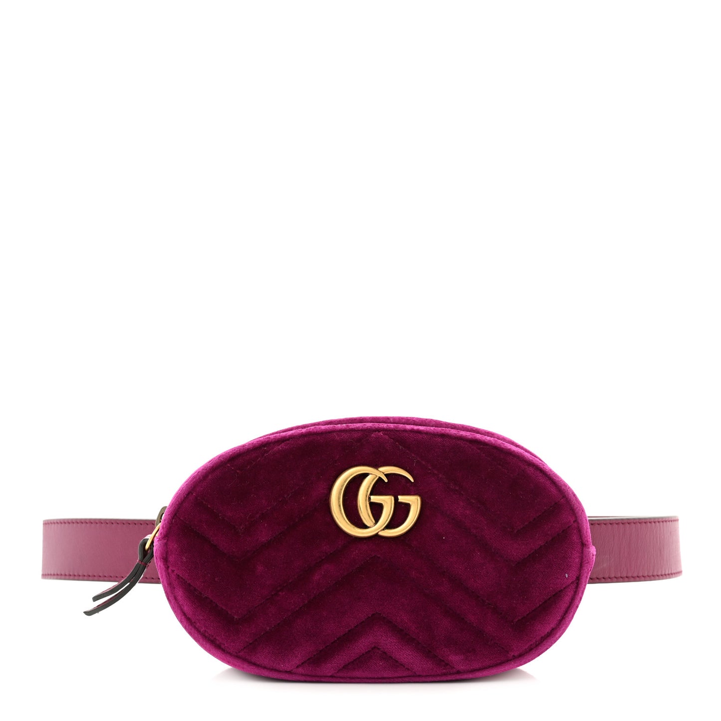 Velvet Matelasse GG Marmont Belt Bag Fuchsia 85 34 Violet Cyclamen
