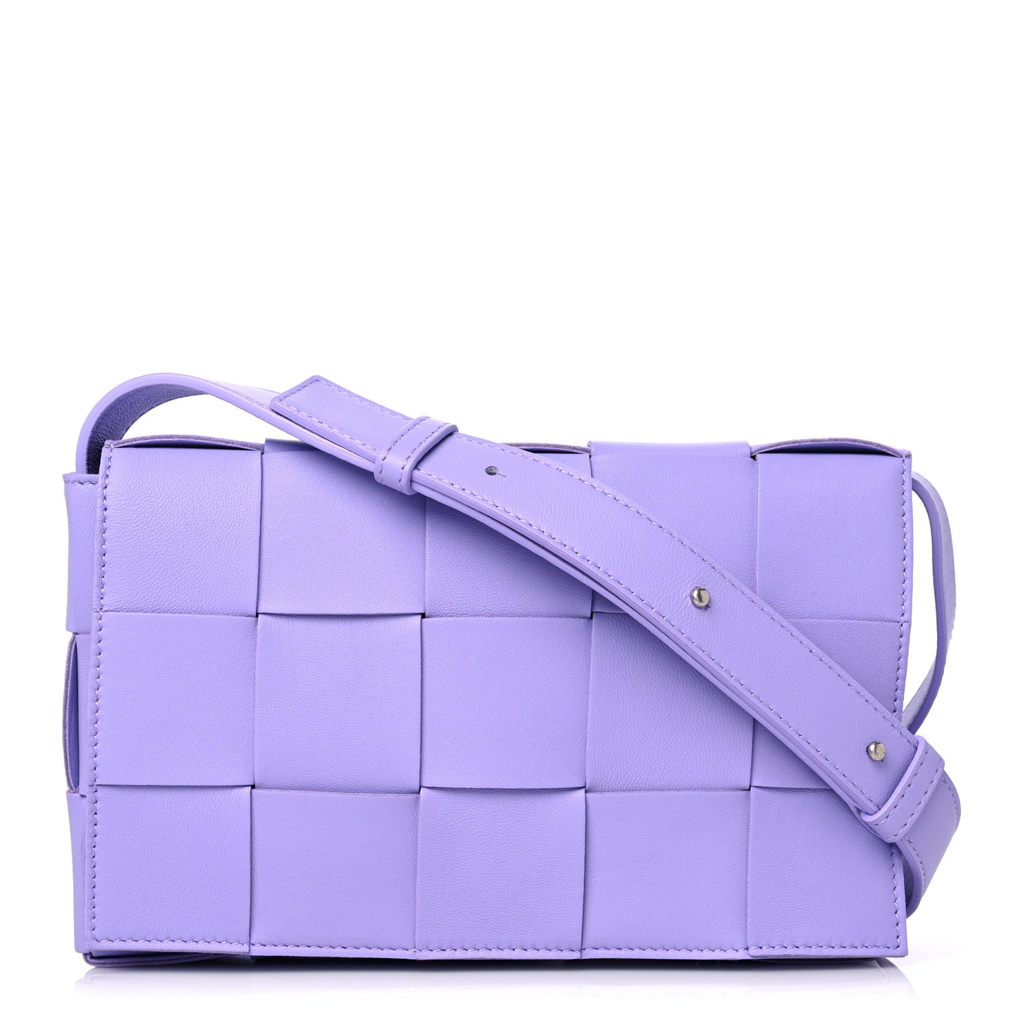Lambskin Intreccio Cassette Crossbody Bag Wisteria