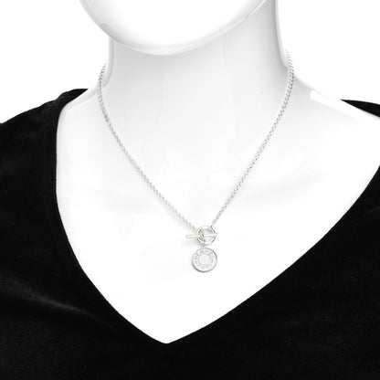 Hermes Sterling Silver Mini Clou de Selle Charm Pendant Necklace 2 of 5