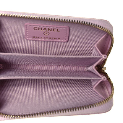 Chanel Caviar Quilted Zip Coin Purse Light Pink 5 of 13