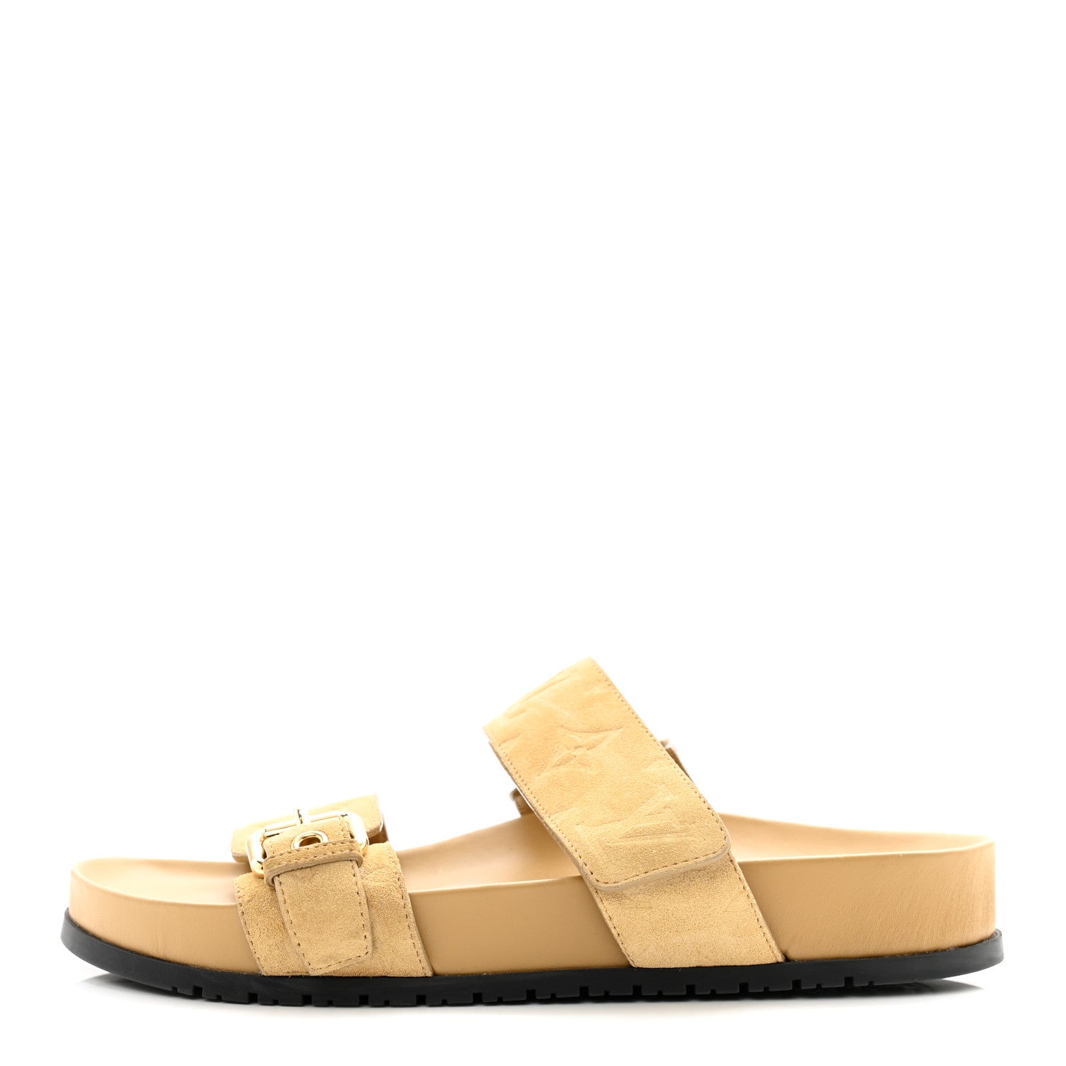 Louis Vuitton Suede Bom Dia Mule Sandals 36.5 Beige 1 of 9