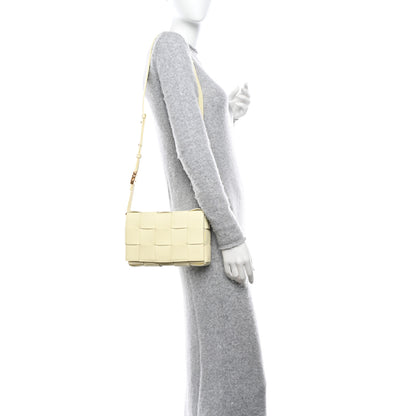 Bottega Veneta Grained Calfskin Maxi Intrecciato Cassette Crossbody Bag Ice Cream 2 of 10