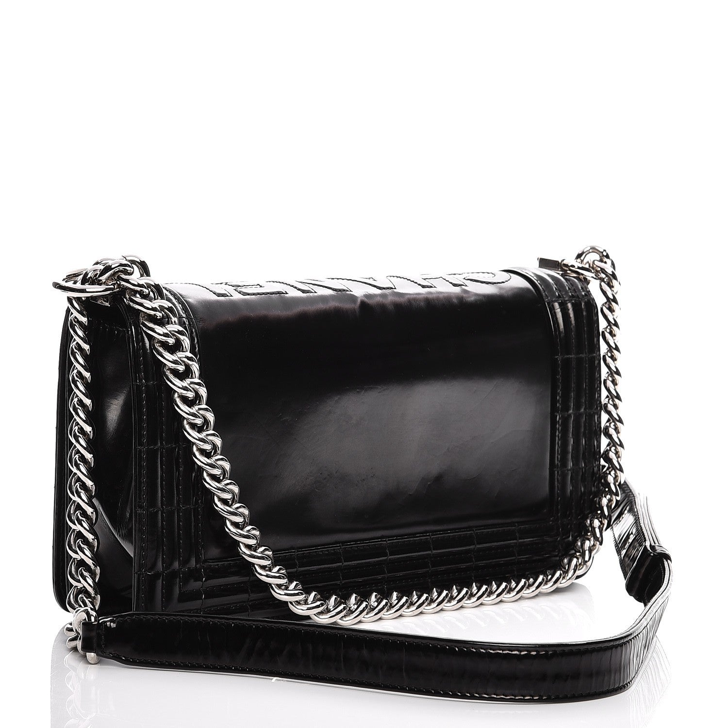 Chanel Glazed Calfskin Medium Boy Flap Black 3 of 13