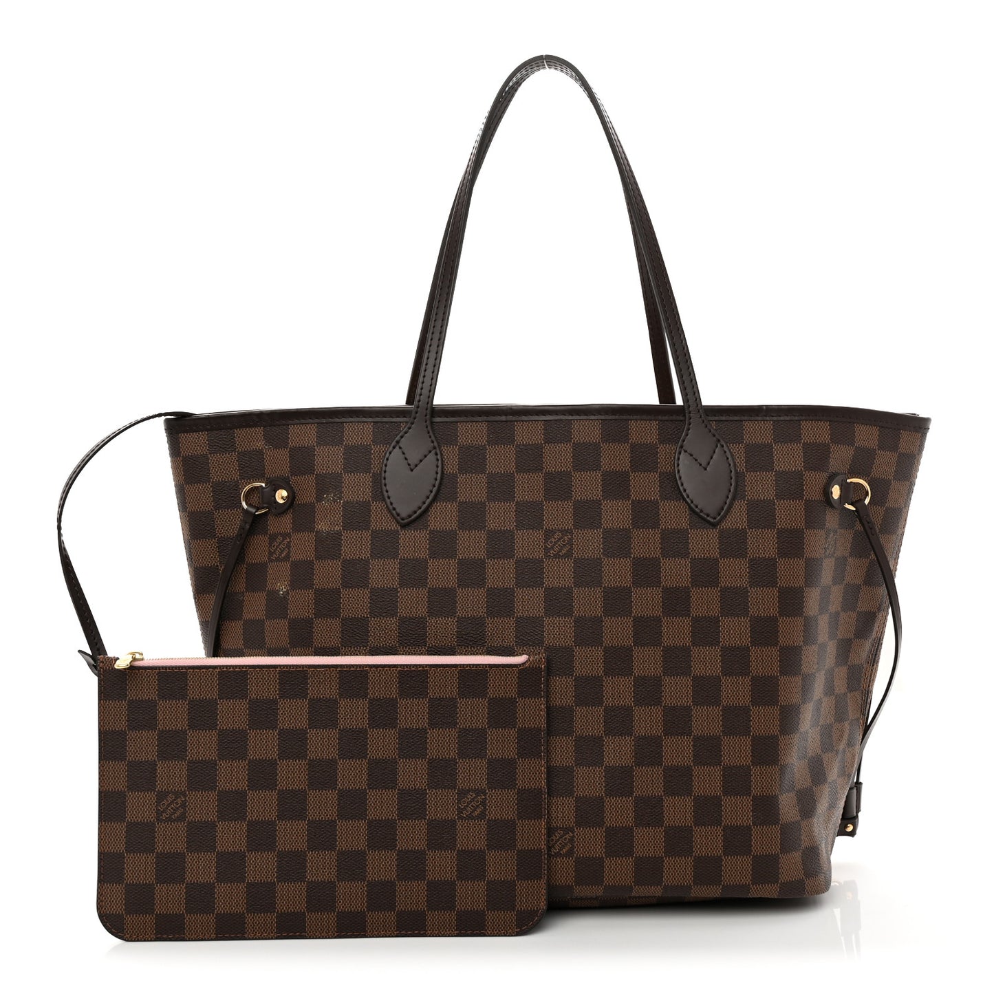 Damier Ebene Neo Neverfull MM Rose Ballerine