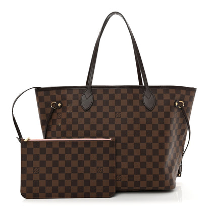 Louis Vuitton Damier Ebene Neo Neverfull MM Rose Ballerine 3 of 11
