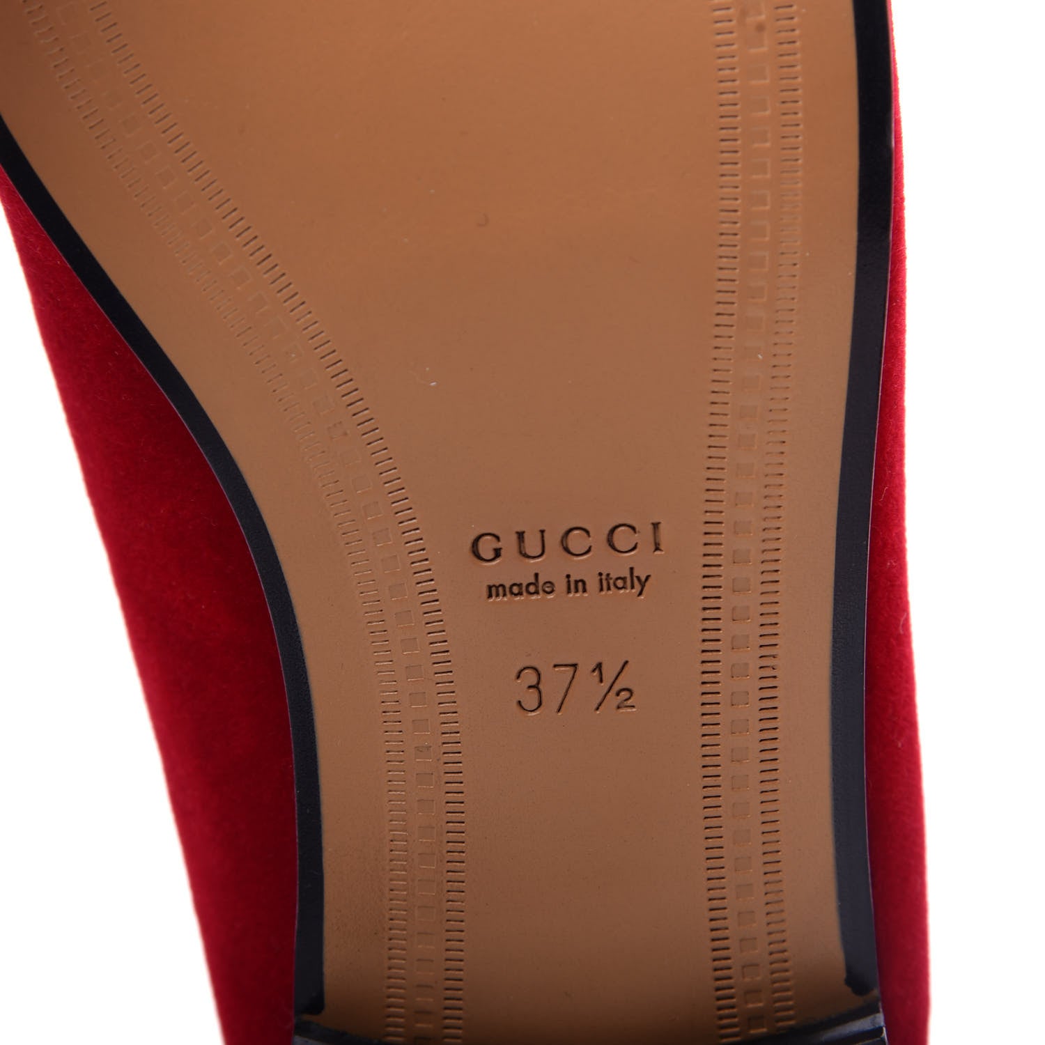 Gucci Velvet Horsebit Womens Jordaan Loafers 37.5 Hibiscus Red 9 of 11