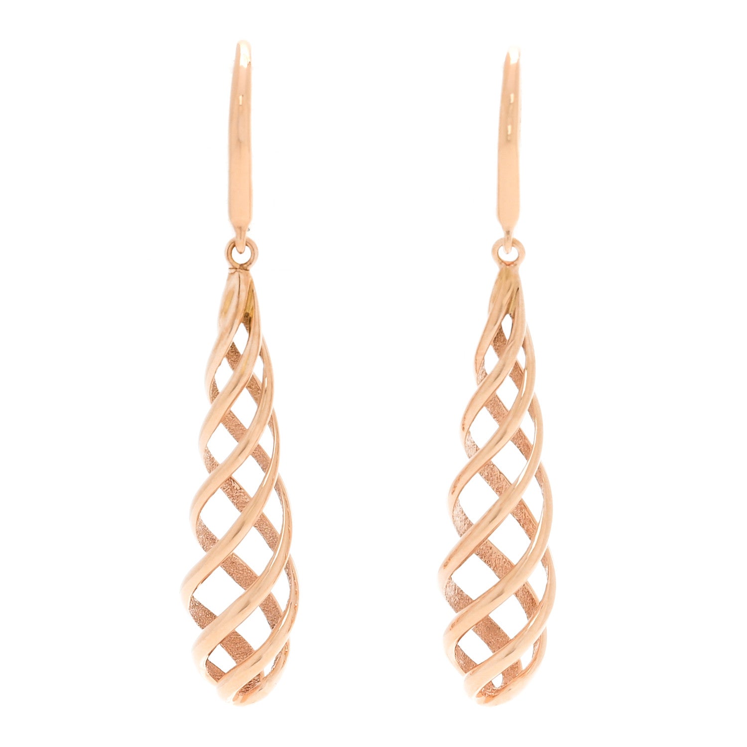 Tiffany 18K Rose Gold Paloma's Venezia Luce Drop Earrings 1 of 4