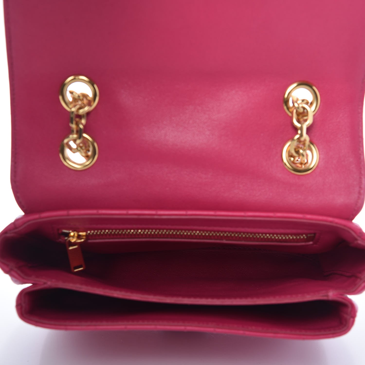 Celine Calfskin Quilted Medium C Bag Pink 5 of 10