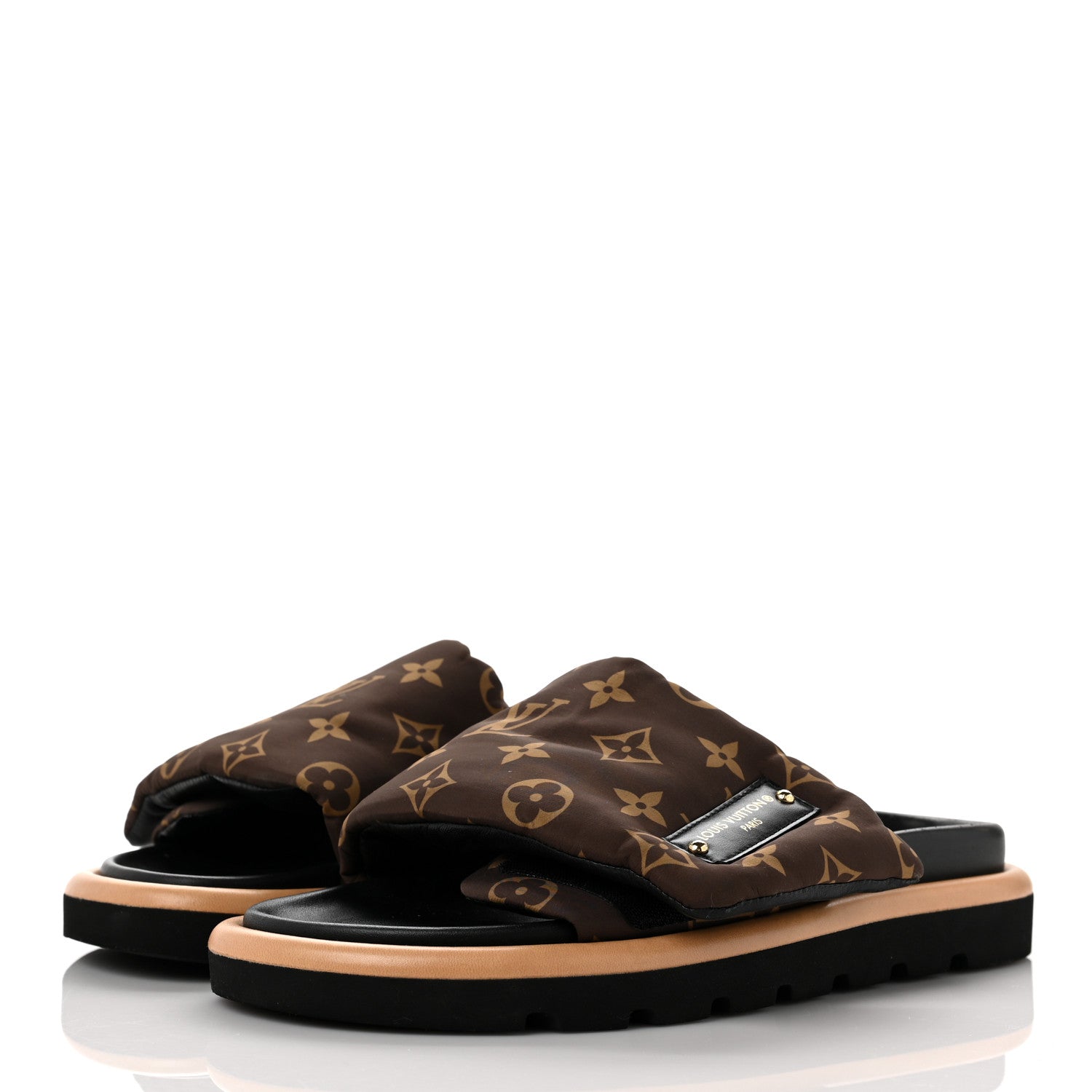 Louis Vuitton Nylon Monogram Pool Pillow Comfort Mule 38 Cacao Brown 3 of 9