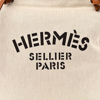 Hermes Canvas Swift Aline Grooming Bag Gold 7 of 9