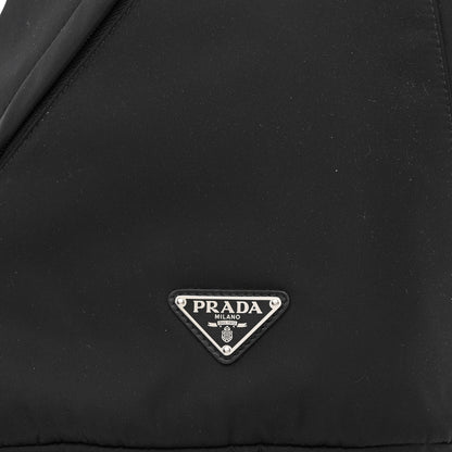 Prada Re-Nylon Vitello Metal Triangle Logo Sling Backpack Black 8 of 10