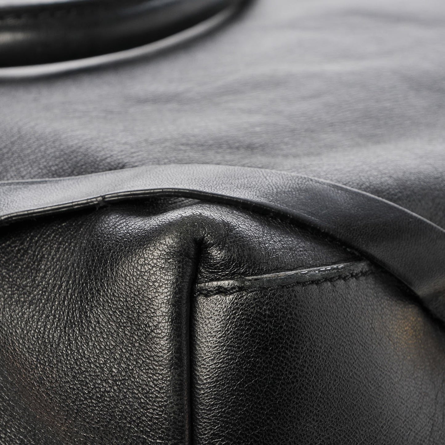 Lambskin Medium East West Tote Black