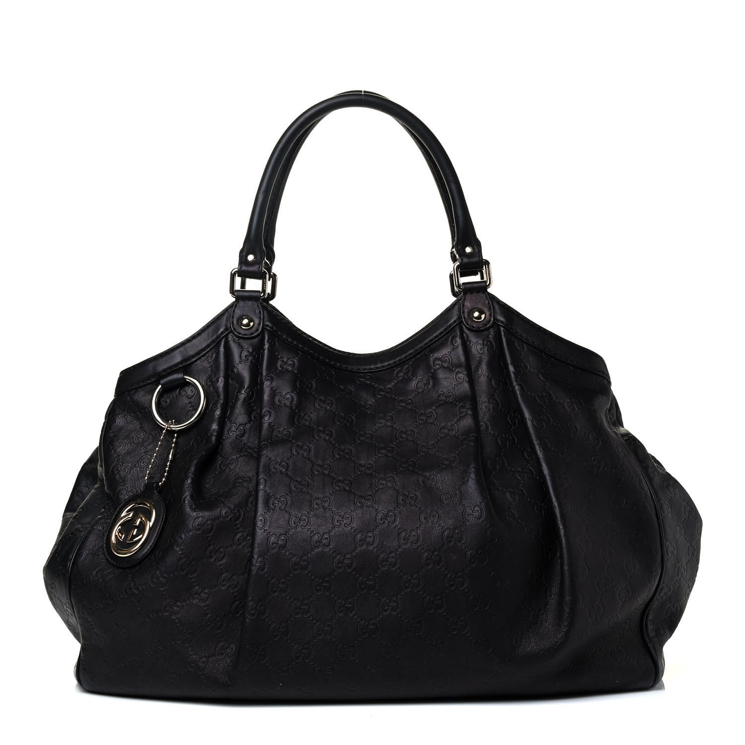 Gucci Guccissima Large Sukey Tote Black 1 of 6