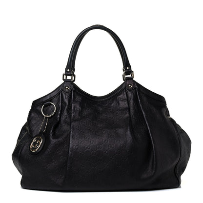 Gucci Guccissima Large Sukey Tote Black 1 of 6