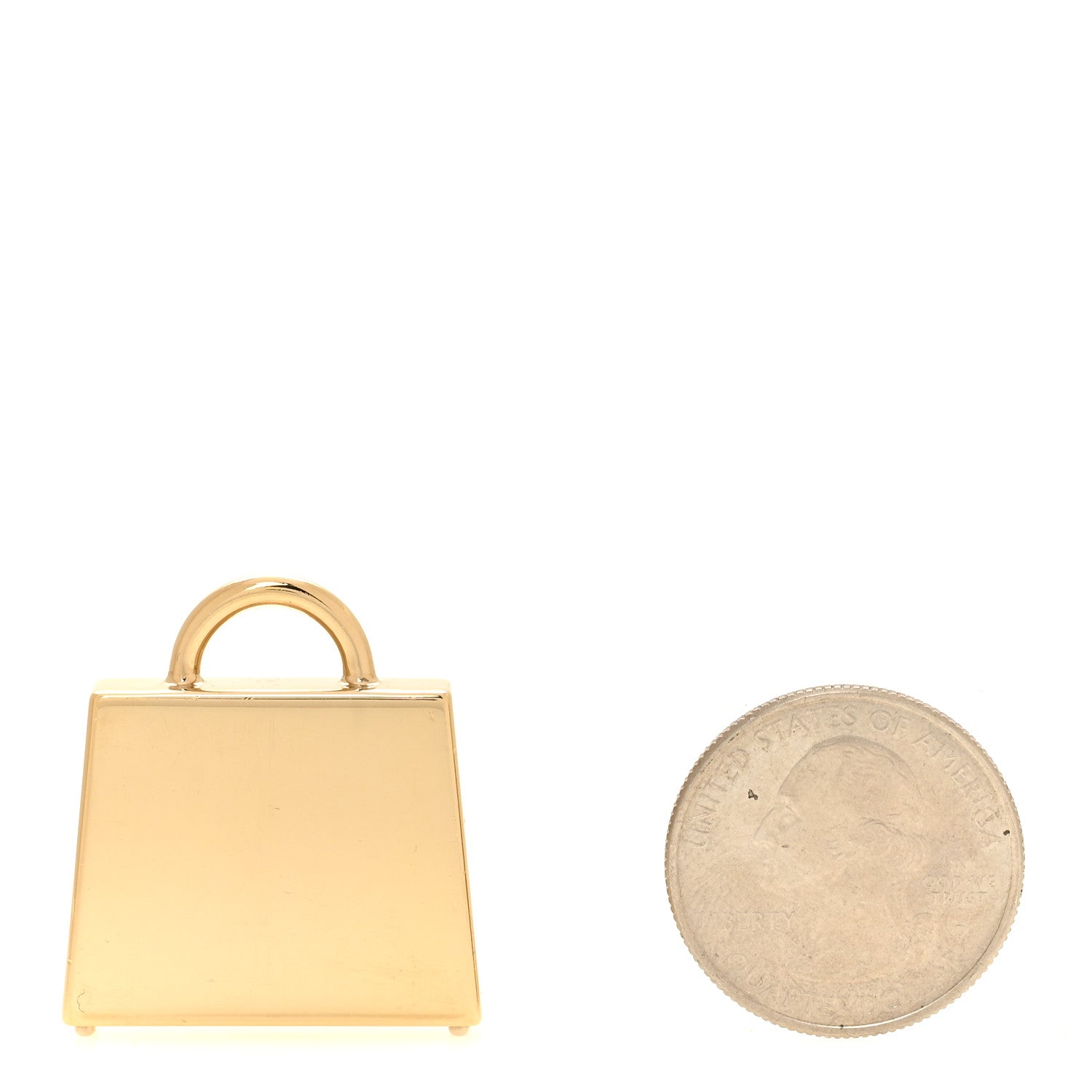 Hermes Metal Lacquered Permabrass Kelly Curiosite Charm Bleu 2 of 4
