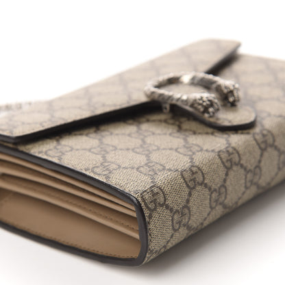 Gucci GG Supreme Monogram Mini Dionysus Chain Wallet Beige Taupe 6 of 10