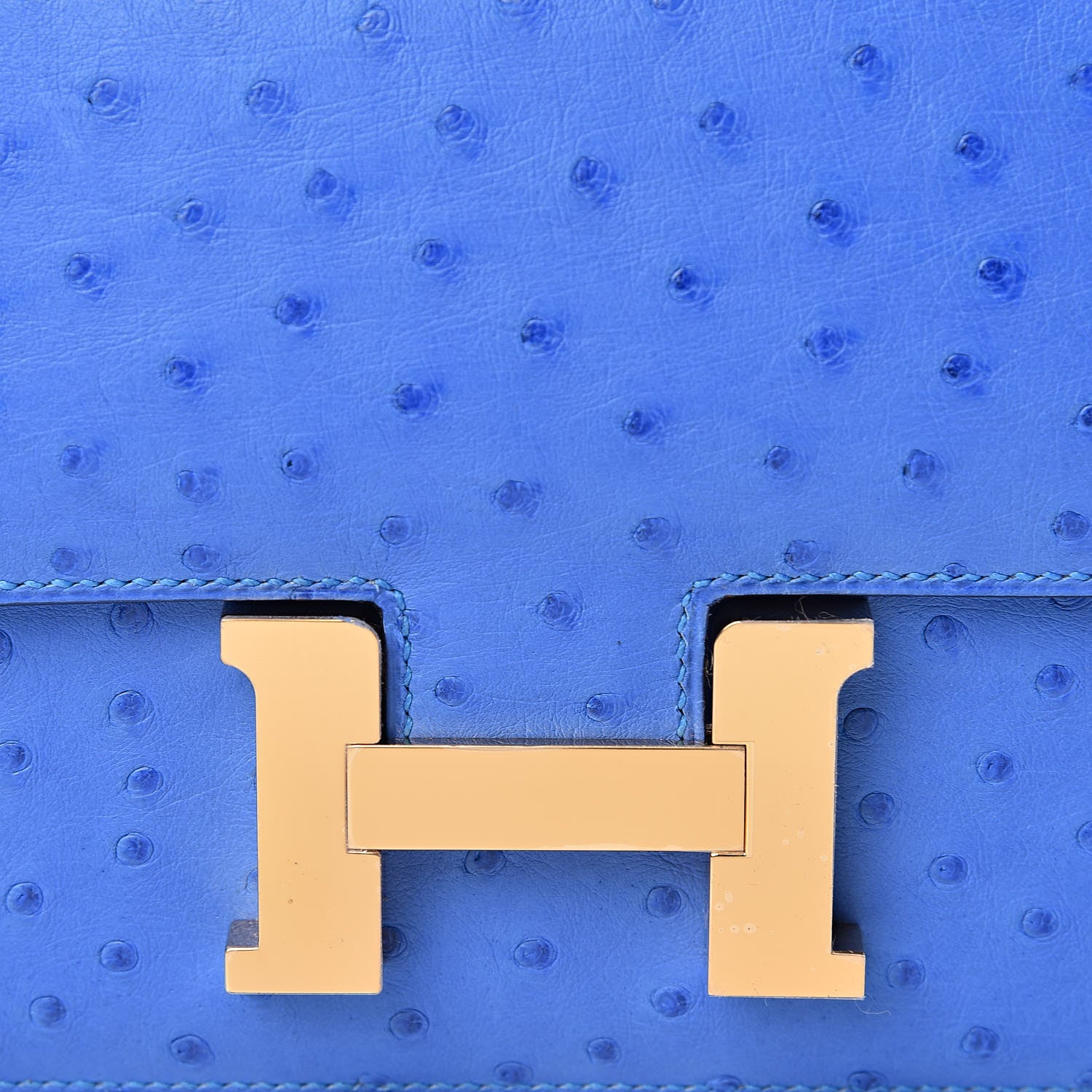 Hermes Ostrich Constance 18 Bleuet 11 of 11