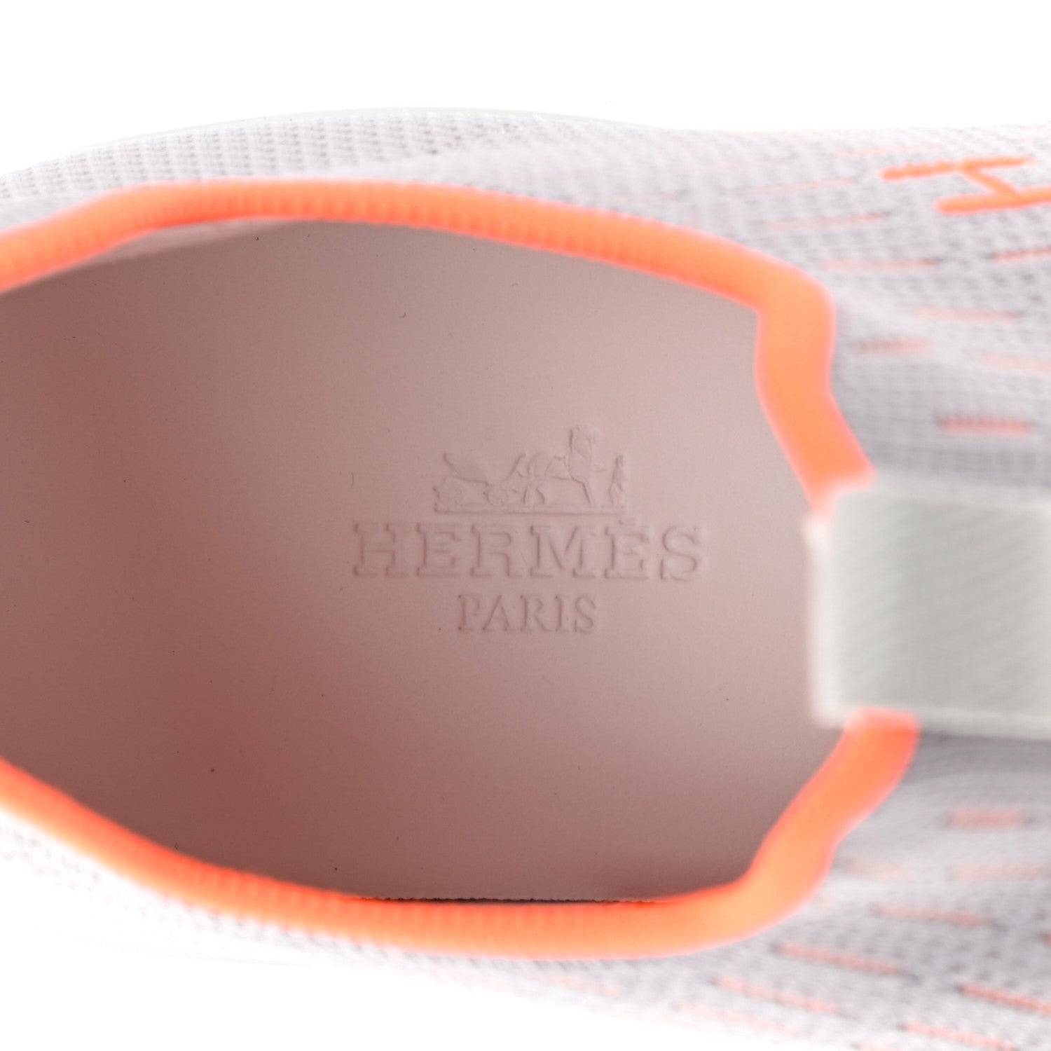 Hermes Technical Canvas Goatskin Womens Eclair Sneakers 36.5 Gris Clair 7 of 9