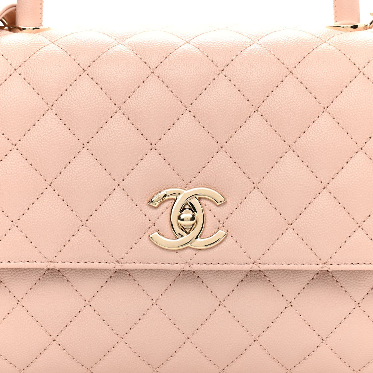 Chanel Caviar Quilted Small Coco Handle Flap Light Pink 8 of 11