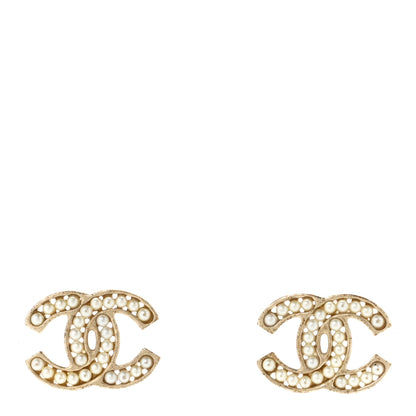 Chanel Pearl CC Earrings Gold 1 of 4