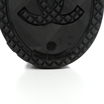 Chanel Rubber CC Short Rain Boots 40 Black 7 of 9