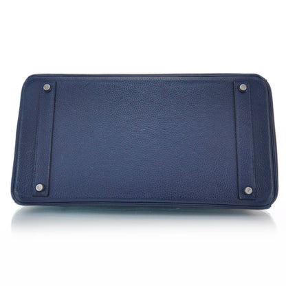 Hermes Taurillon Clemence Birkin 40 Bleu Abysse 5 of 9