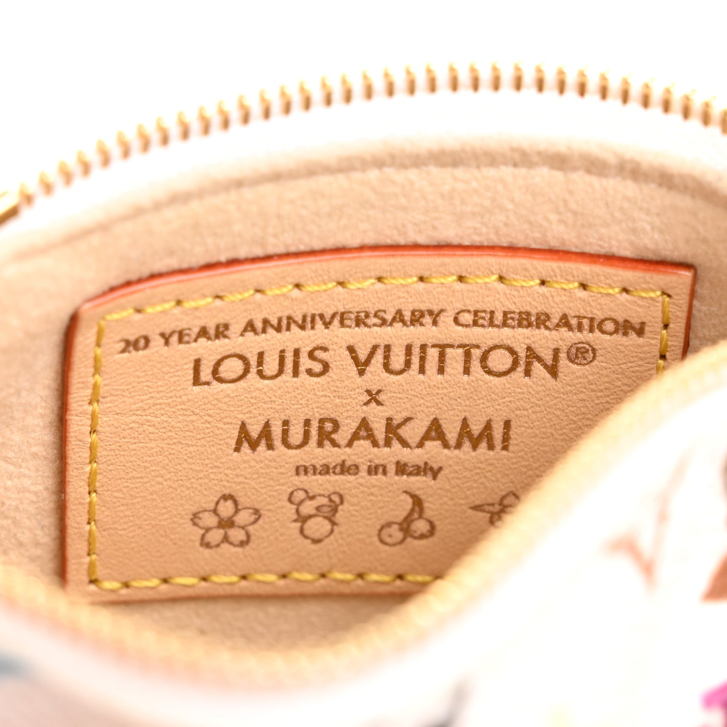 LV x TM Monogram Multicolor Micro Pochette White