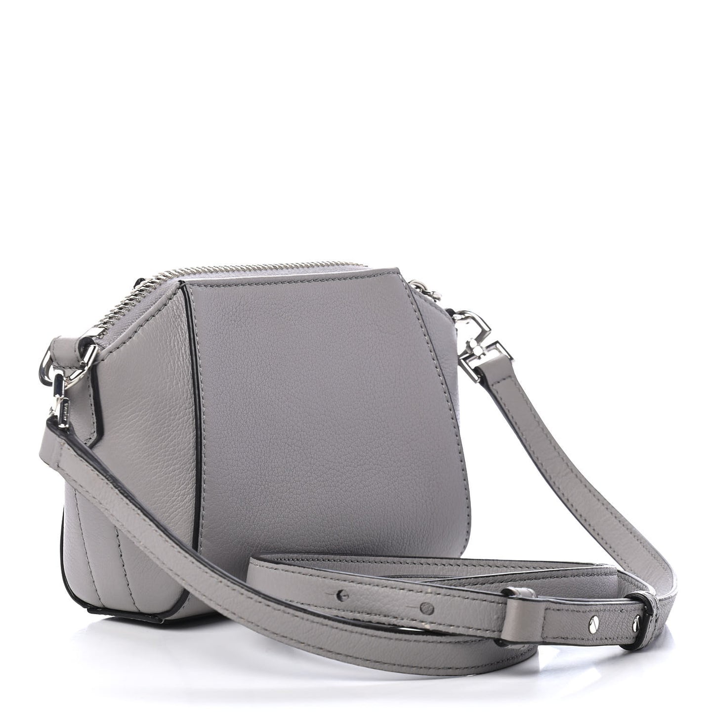 Sugar Goatskin Nano Antigona Pearl Grey