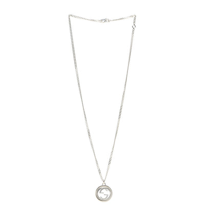 Gucci Sterling Silver Large Interlocking GG Medallion Pendant Necklace 3 of 5