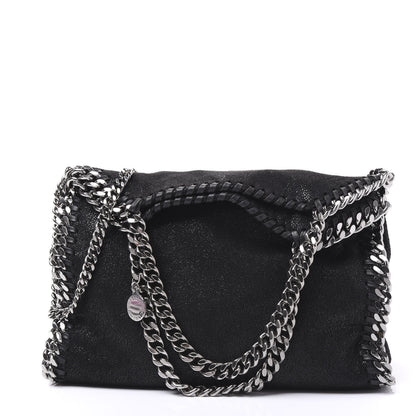 Stella McCartney Shaggy Deer Mini Falabella Fold Over Tote Black 1 of 9