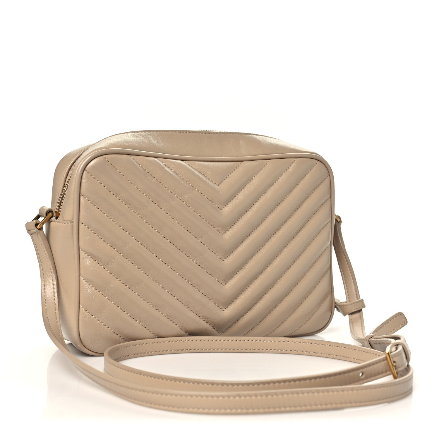 Saint Laurent Calfskin Matelasse Monogram Lou Camera Bag Dark Beige Dark Beige 4 of 11