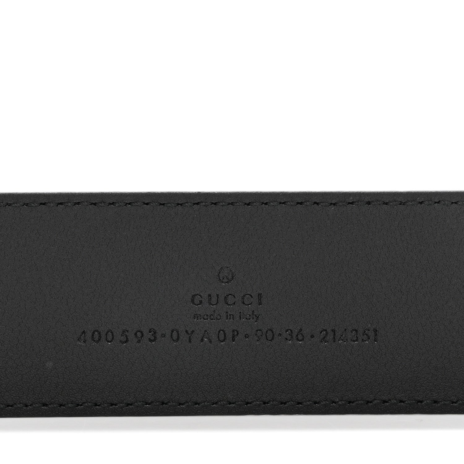 Gucci Plutone Calfskin Palladium Double G 40mm Belt 90 36 Black 3 of 7
