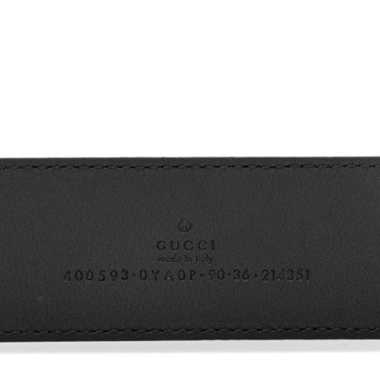 Gucci Plutone Calfskin Palladium Double G 40mm Belt 90 36 Black 3 of 7
