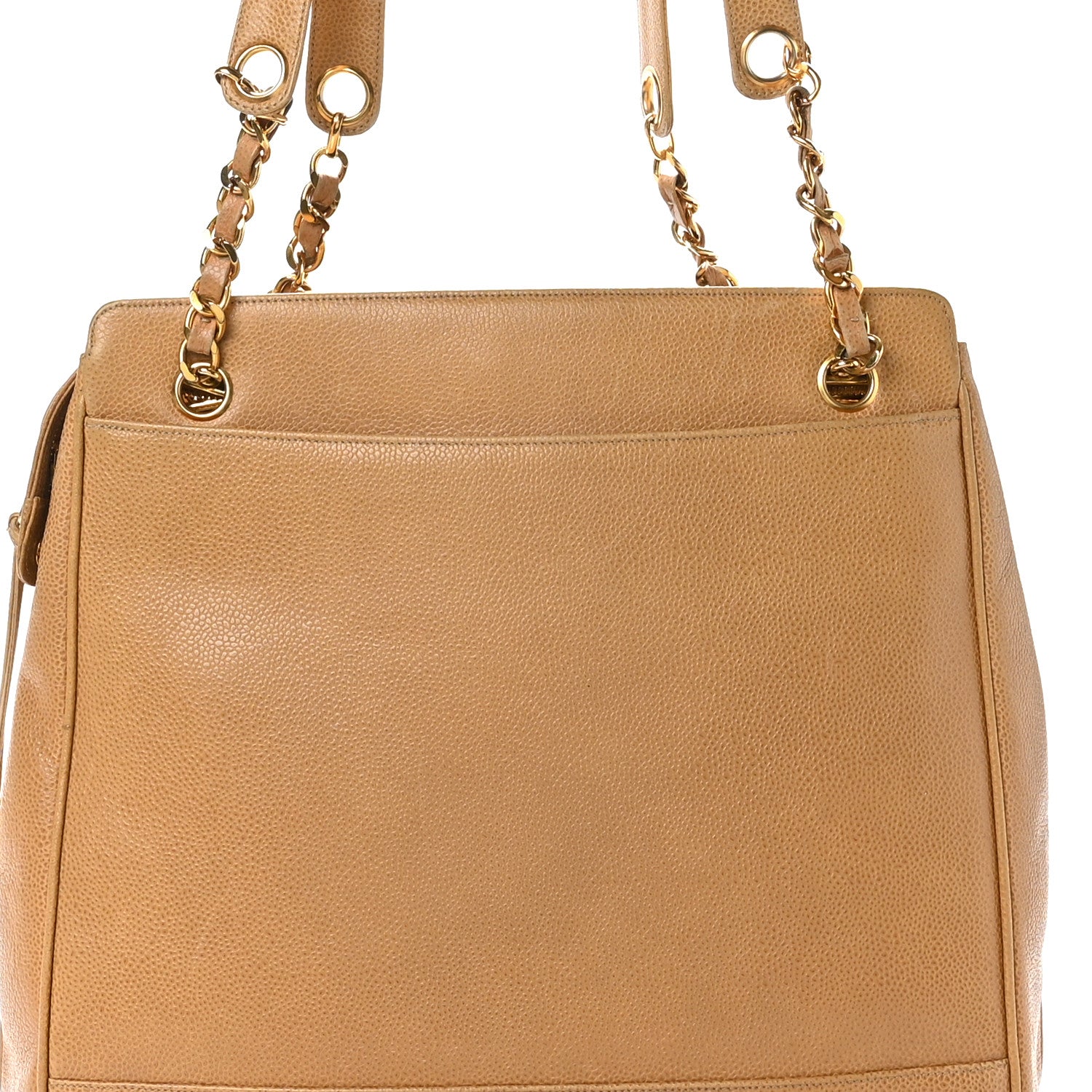 Chanel Caviar CC Shoulder Bag Beige 8 of 13