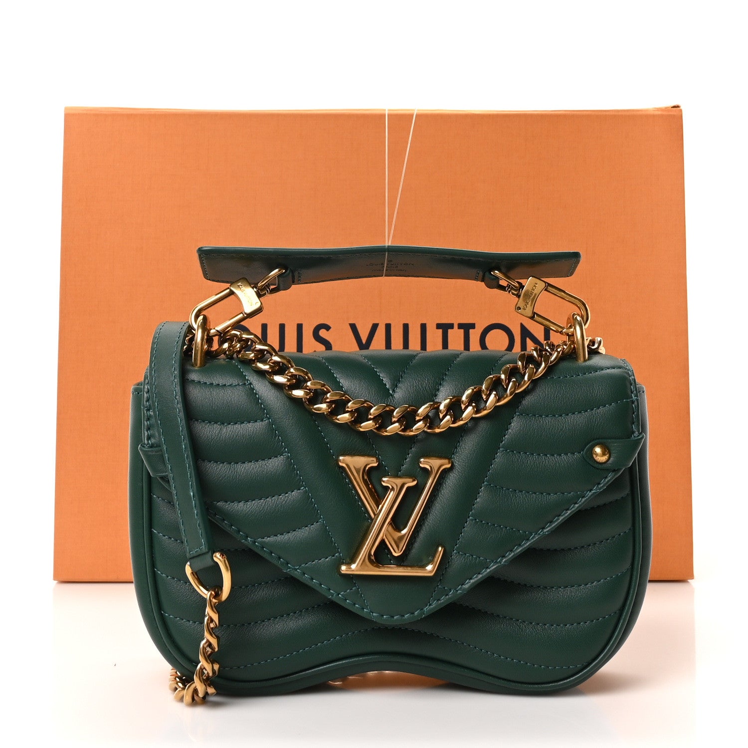 Louis Vuitton Calfskin New Wave Chain PM Emerald 10 of 10