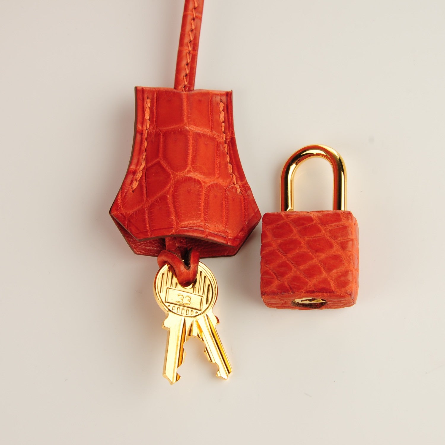 Hermes Matte Niloticus Crocodile Birkin 35 Orange 21 of 29