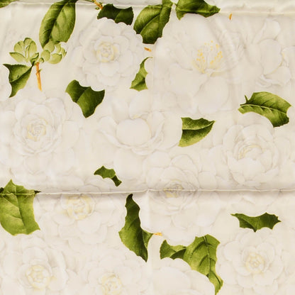 Chanel Silk Camellia Flower Scarf White 1 of 5